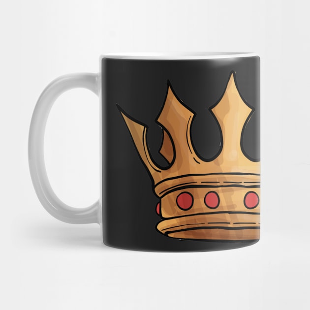 Red and Gold Crown with Jewels by bluerockproducts